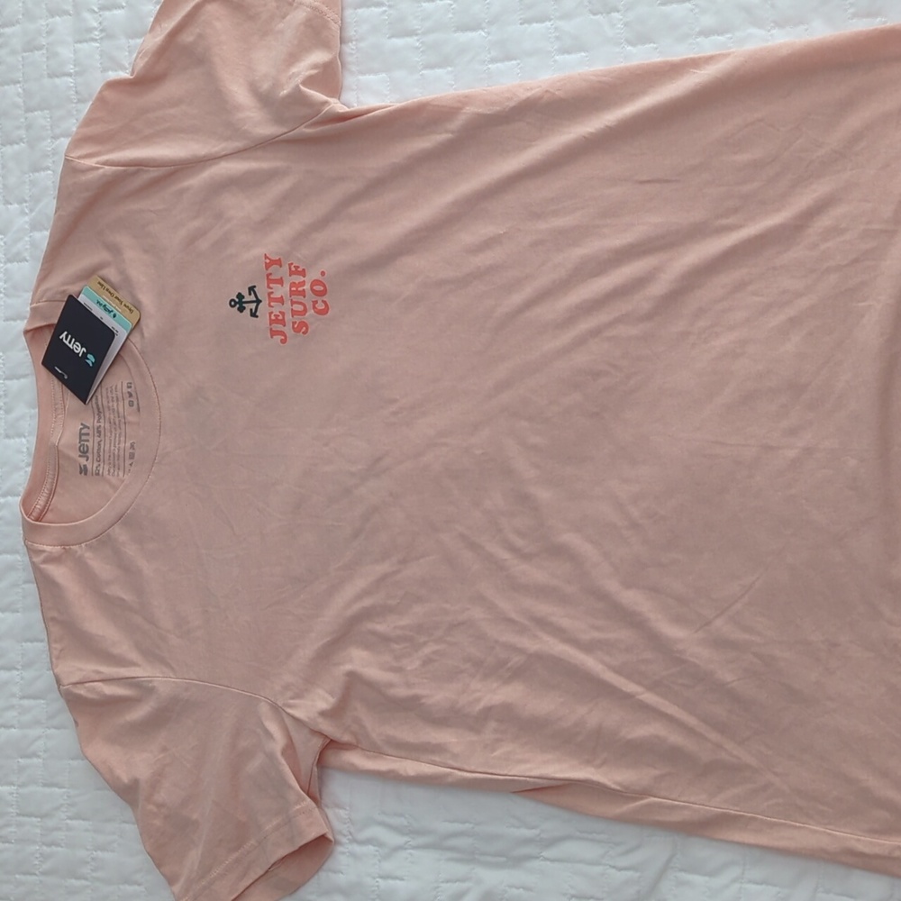 Jetty Men's t-shirt Large Poly/cotton blend new pale pink